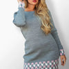 Anna Knit Dress with Dynamic Checkered Pattern