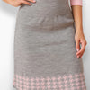 Palma High-Waisted Midi Skirt - Front view with elegant plaid accents.
