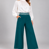 Timi Knit Skirt with High Waist and Checkered Trim