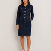 Bleona Knit Dress with Elegant Floral Pattern