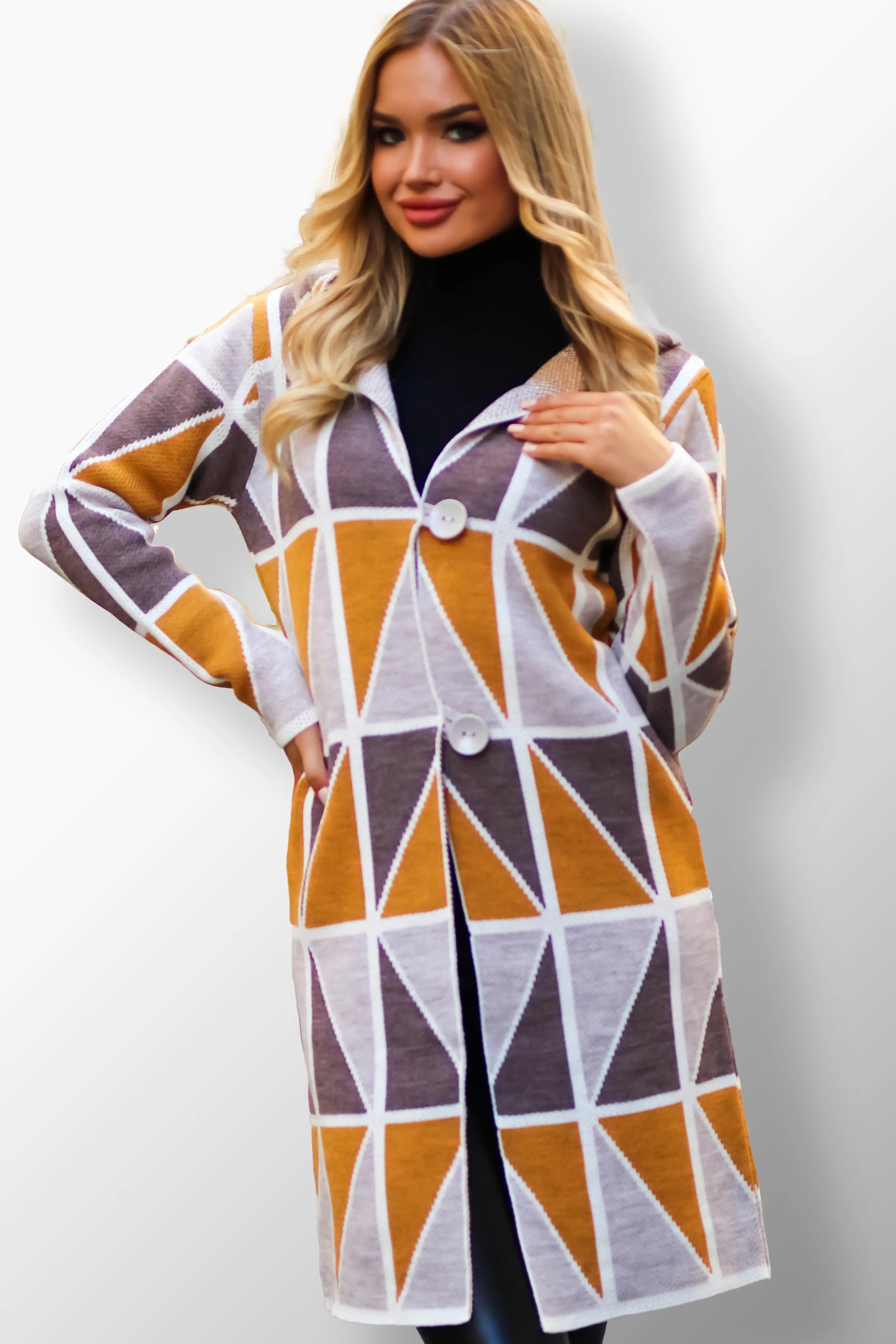 Alexia Kötött Kardigán Kapucnival