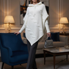 Mira Cable Knit Poncho with Hoodie