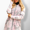 Masa deep pink wool-blend coat for elegant style.