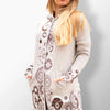 Slavica Soft Beige hooded coat with modern fit