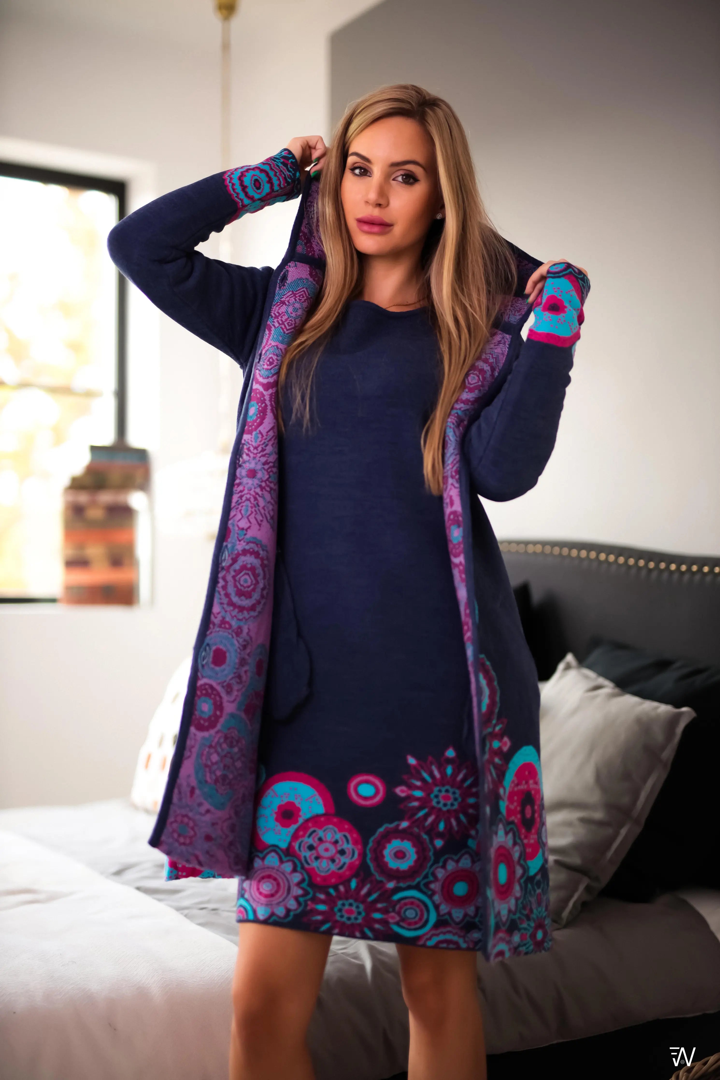 Stylish Suzana coat for cool weather layering.