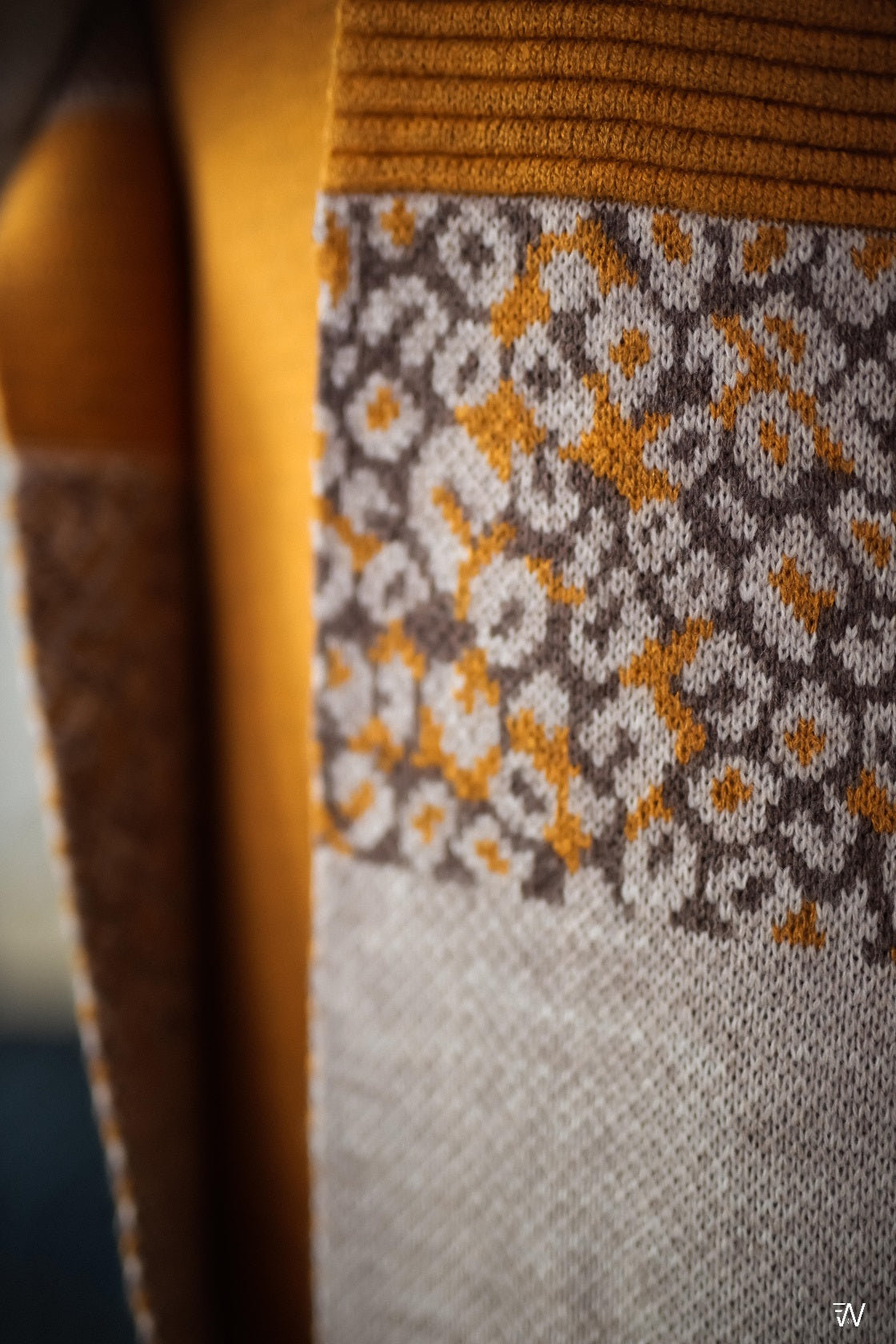 Vera Mustársárga Kötött Kardigán Kapucnival