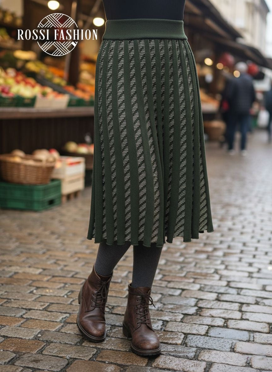 Laura Magas Derekú Kötött Szoknya