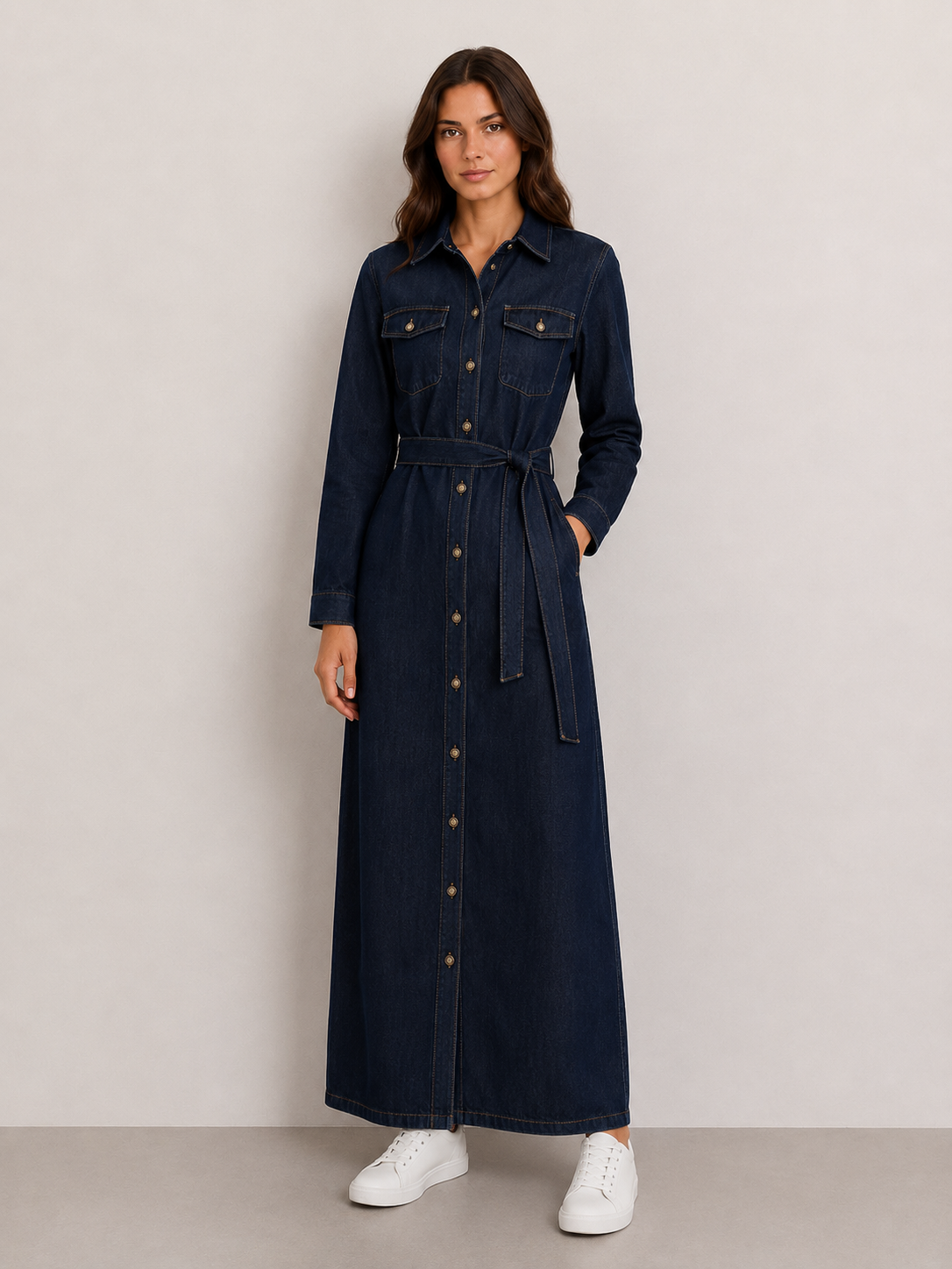 Bleona Knit Dress with Elegant Floral Pattern