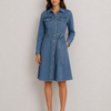 Bleona Knit Dress with Elegant Floral Pattern